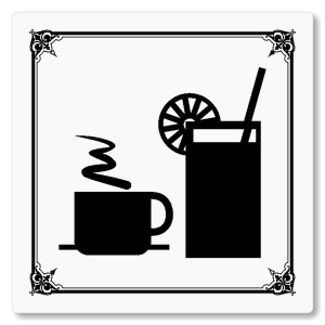 Občerstvení, 80x80mm, bílá, Nebraska